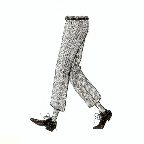 Gambe stilizzate in movimento